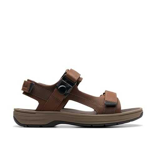 Saltway Trail Leather Sandals In Dark Brown