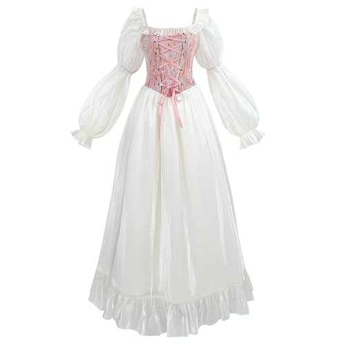 NSPSTT Women Girls American Pioneer Colonial Dress Prairie Costume