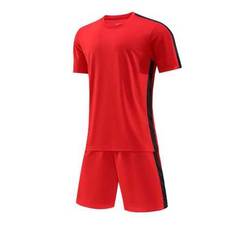 RUMAOZIA Football Jersey Set Men's Jersey Sets Jersey Suit Classic New Football Jersey Breathable Sport Short Sleeve Soccer T Shirt Sports Trousers Fashionable Training Set Fitness Clothing Sports