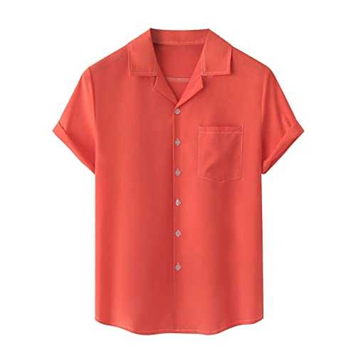 NQyIOS Men's Hawaiian Floral Shirts Button Down Short Sleeve Beach Shirts Casual Summer Shirts Very Loud Shortsleeve Unisex Palmshadow Short Sleeved Shirts for Men Vacation Wear