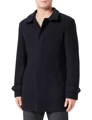 SELETED HOMME Men's Slhreuben Wool Coat Noos Short, Black, XL