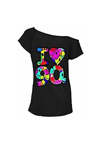 Ladies Short Sleeves I Love The 80s T Shirt Womens 1980s Retro Pop Star Tees Top