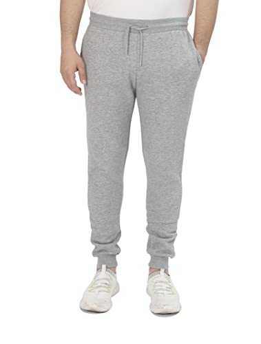 M17 Men's Slim Leg Jogging Bottoms Casual Pants Trousers Joggers Tracksuit Gym Cuffed Hem Pockets (XL, Grey Marl)