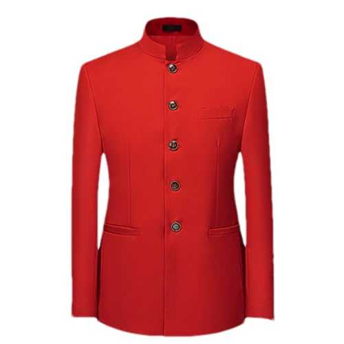 Men Casual Blazers Chinese Style Slim Fit Wild Suit Business Dress Blazer Chinese Tunic Suit