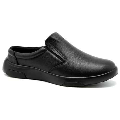 OrthoComfoot Comfortable Men's Oxford Dress Shoes for Plantar Fasciitis, Genuine Leather Orthotic Loafers with Arch Support, Casual Walking Shoes for Pain Relief