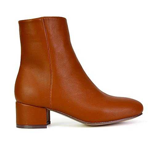 ESSEX GLAM Womens Low Heel Ankle Boots Ladies Western Chelsea Formal Booties Shoes Size 3-8
