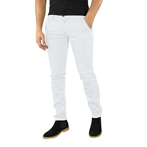 Men's Chino Trousers Classic Basic Slim Fit Business Trousers Plain Comfortable Practical Trousers Casual Trousers Men's Fabric Trousers with Pockets Suit Trousers with Straight Leg Work Trousers