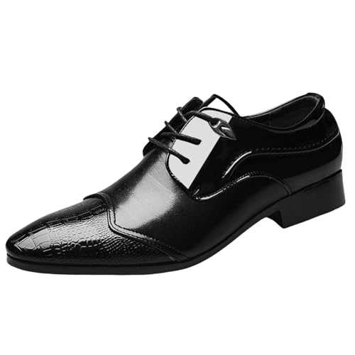 Men Office Shoe Wedding Shoes Derby Formal Shoes Clearance Mens Smart Shoe Patent Leather Loafers Lace Up Shoes Brogue Dress Business Shoes Men's Oxfords Formal Dress Shoes UK