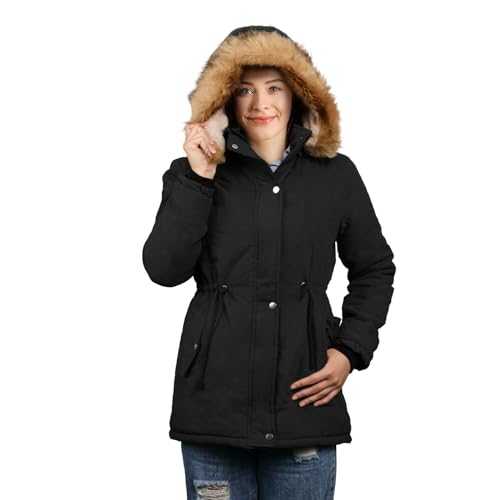 iLoveSIA Womens Warm Winter Parkas Coats Faux Fur Lined Overcoats