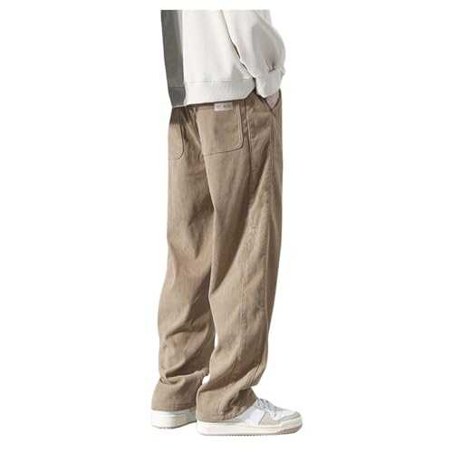 10 Star Elastic Waist Loose Straight Leg Corduroy Pants with Pockets Star Apparel