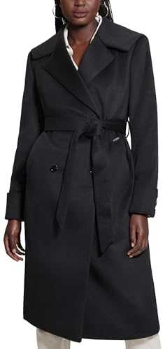 GUESS Women's Amila Long Wool Blend Coat