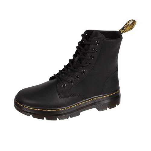 Unisex Lace Boot Combs Leather, Black, 10 UK