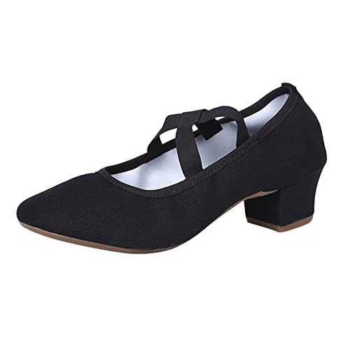 MVNB Womens Mid Block Heels Mary Jane Ankle Strap Court Shoes Ladies Comfort Support Work Pumps Formal Low Heeled Strappy Slip On Cushioned Wide Fit Extra Wide Fitting Width Light Shoes