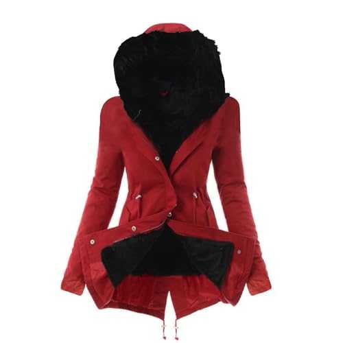 Faux Fur Coat Trench Coat Parka Jacket Womens Puffer Womens Waterproof Coat Jackets For Women Uk Winter Windproof Windbreaker Women Peacoat Jacket Plus Size Outerwear
