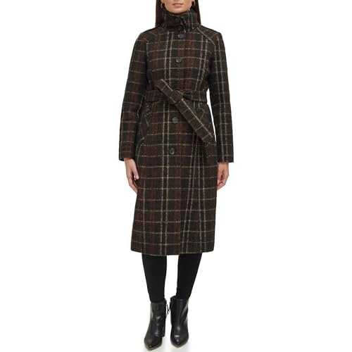 Kenneth Cole Women's Full Length Wool Jacket Blend Coat