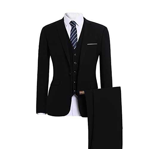 Men's 4 Suit Elegant Solid One Button Slim Fit Single Breasted Party Suit Shirt Pants Tie Set Roaring 20s Suits for Men