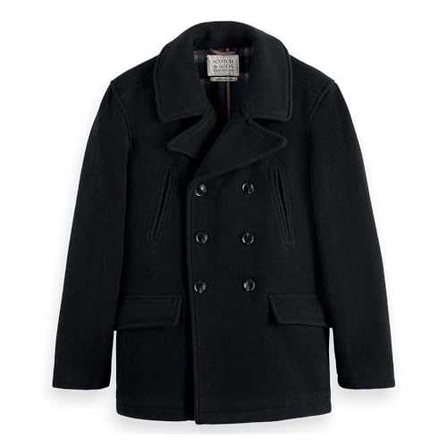 Scotch & Soda Men's Wool Blend Peacoat Caban