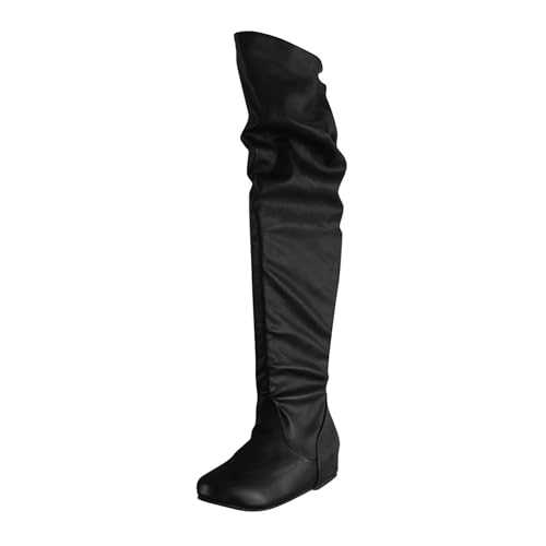 BGFIPAJG Knee High Boots Flat Boots For Women Uk Ladies Cowboy Boots Size 5 White Platform Boots High Heels Knee High Boots Women Cow Boy Boots Wide Fit Calf Boots White Boots Women