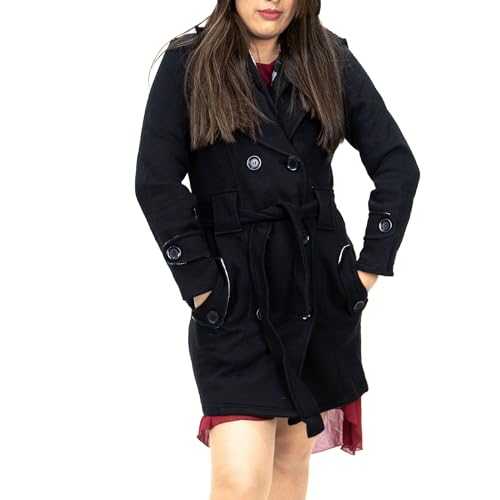 NOROZE Women's Long Sleeve Belted Button Fleece Coats for Women (8-26)