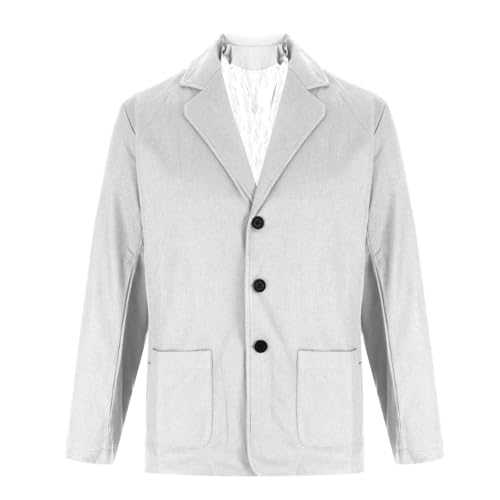 Men Blazer Jacket Business Office Blazers, Turn-Down Collar Plain Color Suit Jacket, Loose Simple Versatile Tuxedo Jackets Gentlmen Luxury Office Business Coat Top Single-Breasted Long Sleeve Outwear
