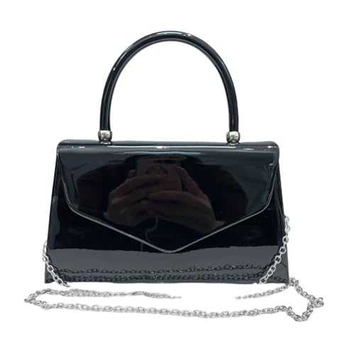 LeahWard Women's Patent Clutch Top Handle Bag Wedding Evening Purse Gift K88
