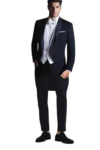 Pkrboro Men's Slim fit Three Pieces Suit Casual/Formal/Wedding Tuxedos