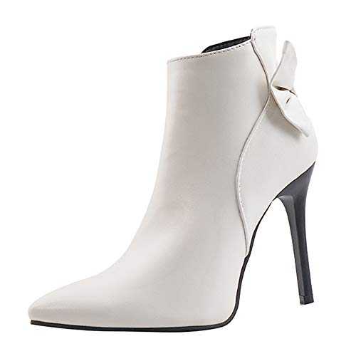 StyliShoes Women Fashion Bowtie Ankle Dressy Boots with Stiletto