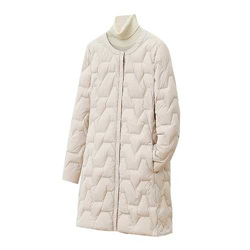 HAOLEI Long Puffer Coats for Women UK,Ladies Coats Sale Clearance Winter Long Padded Jacket Quilted Lightweight Casual Button Plain Long Sleeve Thin Warm Maxi Down Jackets