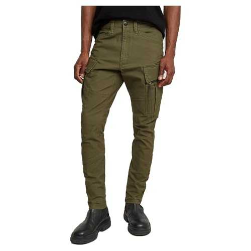 G-Star Men's Zip Pocket 3D Skinny Cargo Pants 2.0, Green (shadow olive D24307-D504-B230), 32W / 32L