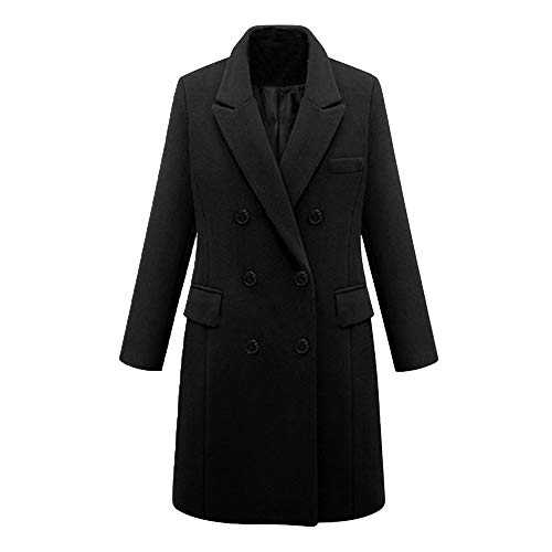 KaloryWee Womens Coats Sale Clearance Winter 2019 Classic Ladies Trench Long Black Smart Coat with Buttons Overcoat Parka Jackets Outwear