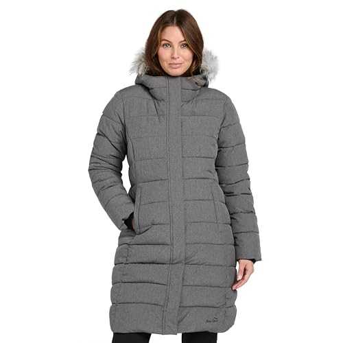 Peter Storm Women's Insulated and Water Repellent Luna Parka Jacket with Faux Fur Lined Hood, Women's Winter Coat (UK, Numeric, 8, Regular, Regular, Grey)