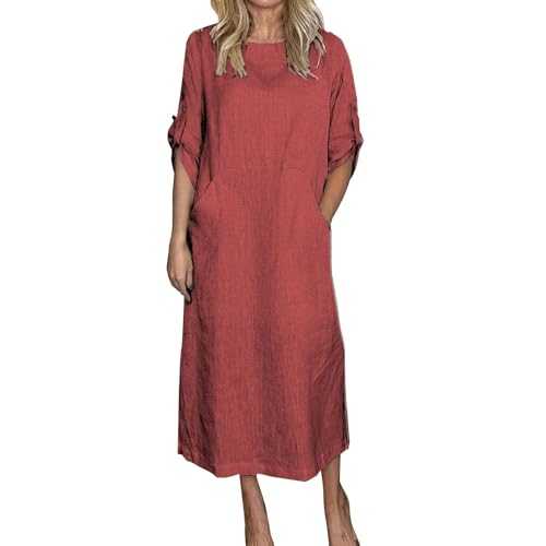Womens Summer Dresses Loose Retro Bohemian Dresses Ruffle Sleeve V Neck Beach Dresses Skater Floral Printed Sundress with Pockets Tunic Dresses