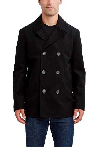 Nautica Men's Classic Double Breasted Wool Blend Peacoat