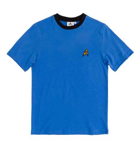 Star Trek Spock Uniform Blue Ringer T Shirt