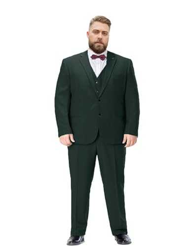 Pkrboro Men's Three Pieces Formal Suit Two Buttons Notch Lapel Jacket Set Prom Tuxedos