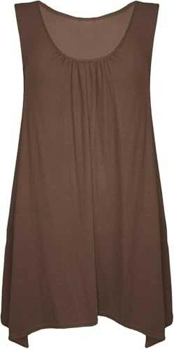 Ladies Summer Tops Womens Tops Vest Tops Women UK Womens Tunic Tops Ladies Tops Sleeveless Blouse Plus Size Swing Flared Tops Ladies Long Tops Size 8-30