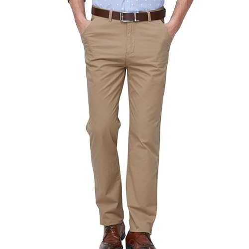 Men's Chino Trousers Cotton Stretch Suit Trousers Straight Leg Casual Trousers with Belt Hole Loose Fit Business Men's Trousers with Pockets Classic Vintage Trousers Cargo Trousers S-7XL