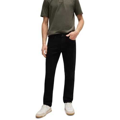 BOSS Mens Delaware BO Delaware Dark-Blue Slim-fit Jeans in Comfort-Stretch Denim