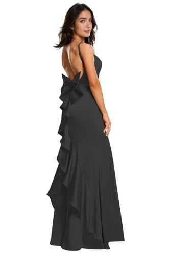 SEIM Womens High Low Off Shoulder Prom Dresses 2023 Sequined Lace Chiffon Formal Gowns with Pockets SE052