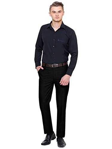 INSAFIANS Men/Boys Office Wear, Casual Work Wear Formal Trousers Straight Leg Smart Pants, 2 Side Pockets, in 4 Leg Length, Waist 30 to 50 in UK