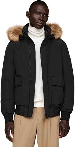 Tommy Hilfiger Men’s Rockie Down Bomber Jacket with Detachable Hood