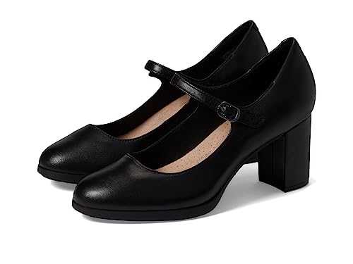 Women's Bayla Nora Pump, Black Leather, 5.5