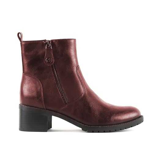 CHATTAWAK Women's 12altabordeaux39 Ankle Boot, Burgundy, 6 UK