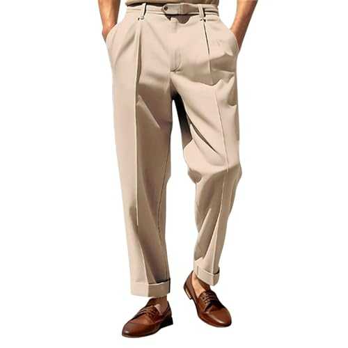 Mens Work Formal Pants Relaxed Fit Business Office Dressy Pants Lightweight Casual Outdoor Yoga Beach Trousers Straight Leg Athletic Workout Sweatpants