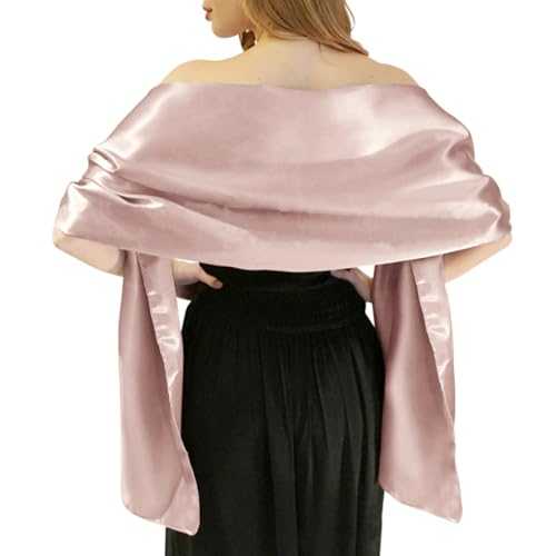 MLMW Shawls and Wraps for Evening Dresses Satin Shawl Wraps for Women Extra Long Wedding Shawls for Bridal Party