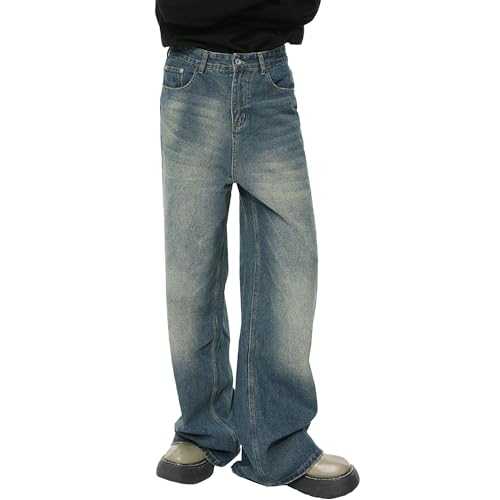 Men's Classic Disco Retro Flared Denim Pants Vintage Relaxed Bell Bottom Jeans 60s 70s Stretch Jean Trousers