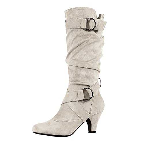 Memmyly Women's Black Winter Boots Breathable with Heel Half Boots Small Heel Gothic Boots Casual Women's Boots Breathable Lace-Up Boots Women Autumn