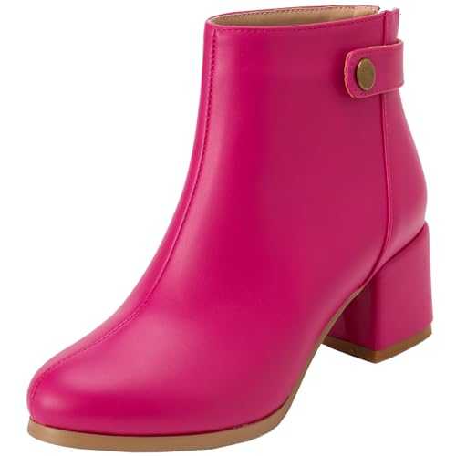 CUTEHEELS Women Ankle Chunky Heel Boots