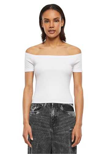 Urban Classics Women's Ladies Organic Off Shoulder Rib Tee T-Shirt