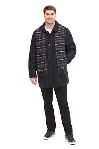 Dockers Men's Big & Tall Weston Wool Blend Car Coat with Scarf